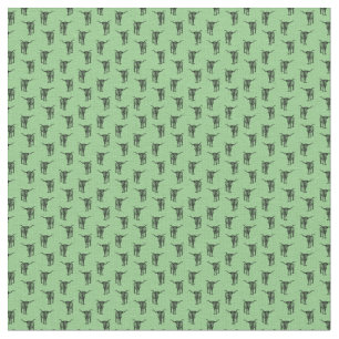 Western Texas Longhorn Bull Pattern CUSTOM COLOR Stof