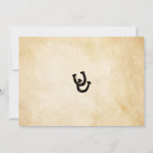 Western Thema Bruiloft Save the Date Kaart (Achterkant)