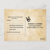 Western thema bruiloft uitnodiging RSVP-kaart (Achterkant)