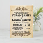 Western thema bruiloft uitnodigingen (Staand voorkant)