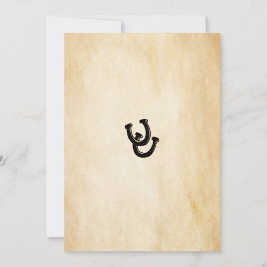 Western thema bruiloft uitnodigingen (Achterkant)