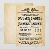 Western thema bruiloft uitnodigingen (Voorkant / Achterkant)