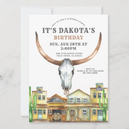 Western thema Cowboy Cowgirl Birthday Party Kaart