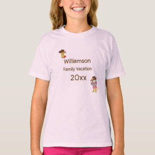 Western thema Cowboy Family Vacation Personalized T-shirt