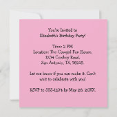 Western Thema Cowgirl Boots Meisje Verjaardagsfees Kaart (Achterkant)