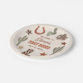 Western thema eerste Rodeo Verjaardag Papieren Bordje (Gekanteld)