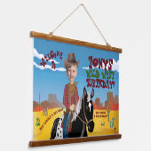 Western thema hangend wandkleed (Gebogen)