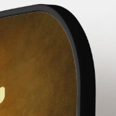 Western Thema Hoefijzer Bruin & Goud Monogram Pickleball Paddle (Links Detail)