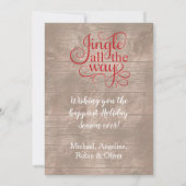 Western thema hout en roet Kerstmis Feestdagenkaart (Achterkant)