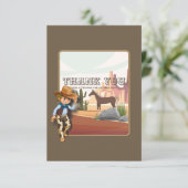 Western thema Howies Cowboy Birthday Bedankkaart (Staand voorkant)