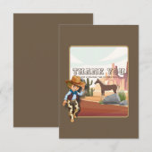 Western thema Howies Cowboy Birthday Bedankkaart (Voorkant / Achterkant)