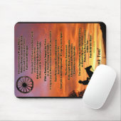 Western thema leraar waardering gedicht Mousepad Muismat (Met muis)