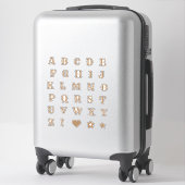 Western thema letters Alphabet Monogram Sticker (Koffer)