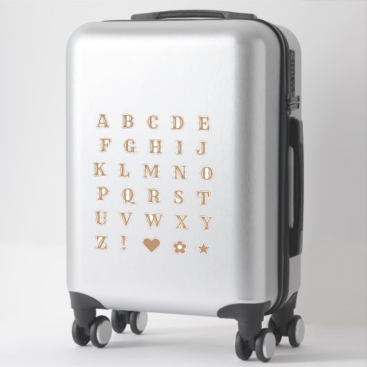 Western thema letters Alphabet Monogram Sticker (Koffer)