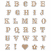 Western thema letters Alphabet Monogram Sticker (Voorkant)