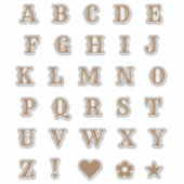Western thema letters Alphabet Monogram Sticker (Voorkant)