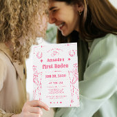 Western thema meisjes eerste verjaardagsfeestje ui save the date