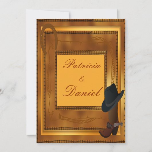 Western thema met opstarten en Pet Kaart (Achterkant)