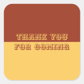 Western thema Neutral Browns Cowboy Vierkante Sticker (Voorkant)