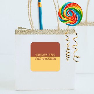 Western thema Neutral Browns Cowboy Vierkante Sticker