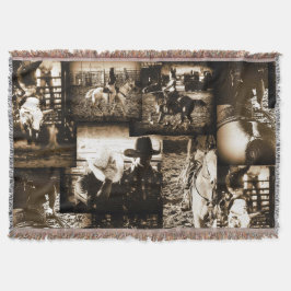 Western thema Rustiek Rodeo Cowboy Design Deken
