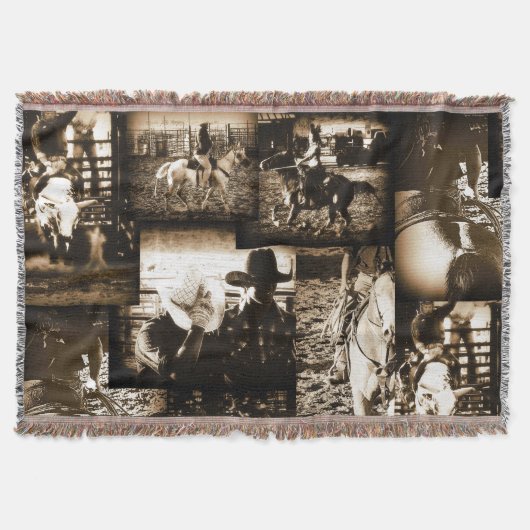 Western thema Rustiek Rodeo Cowboy Design Deken (Voorkant)