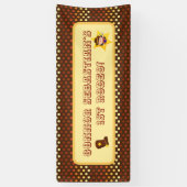 Western thema schattig cowboy leeftijd 1 jaar spandoek (Verticaal)