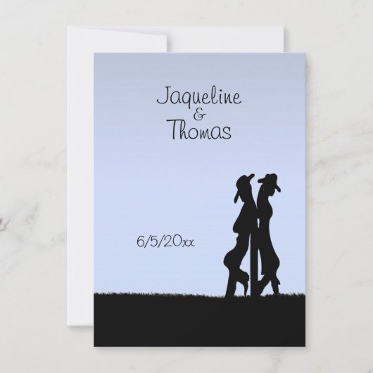 Western thema Uitnodiging (Voorkant)