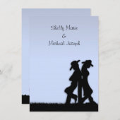 Western thema Uitnodiging (Voorkant / Achterkant)