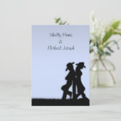 Western thema Uitnodiging (Staand voorkant)