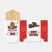 Western thema Ventiekader Bedankdoosjes (Uitgevouwen)