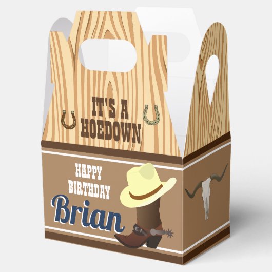 Western thema Ventiekader Bedankdoosjes (Geopend)