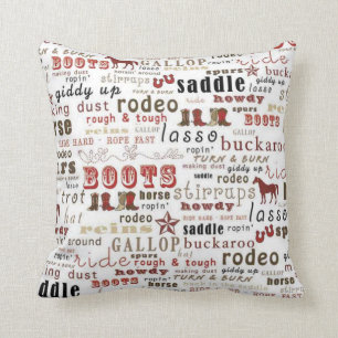 Western thema Word Art Print MoJo Sierkussen