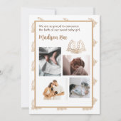 Western-thema ze is hier Geboorte Aankondiging Kaa (Achterkant)