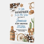 Western Theme Boy Baby Shower Acryl Bord (Hoek)