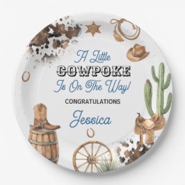Western Theme Boy Baby Shower Papieren Bordje