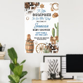 Western Theme Boy Baby Shower Poster (Thuiskantoor)