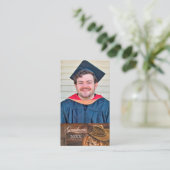 Western theme Hat and Lasso Grad Party Invitation Visitekaartje (Staand voorkant)