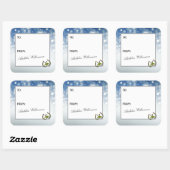 Western theme Horseshoes and Holly Vierkante Sticker (Vel)