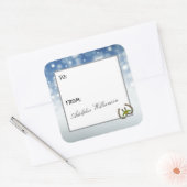 Western theme Horseshoes and Holly Vierkante Sticker (Envelop)