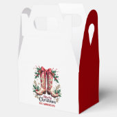Western Theme Howdy Christmas Cowgirl Boots Bedankdoosjes (Geopend)