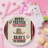 Western Theme Paper Plate Papieren Bordje (Feest)
