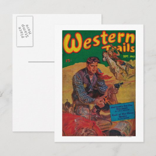 Western tijdschrift Hoesje 2 Briefkaart (Voorkant / Achterkant)