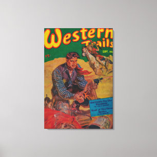 Western tijdschrift Hoesje 2 Canvas Afdruk