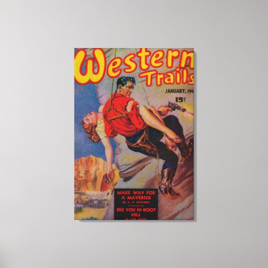 Western tijdschrift Hoesje 3 Canvas Afdruk (Voorkant)