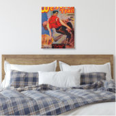 Western tijdschrift Hoesje 3 Canvas Afdruk (Insitu (Slaapkamer))
