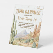 Western Time Capsule Birthday Sign Reclamebord Met Voetstuk (Voorkant)