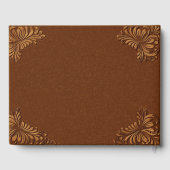 Western Tooled Rustic Terracotta Elegant Wedding Gastenboek (Achterkant)