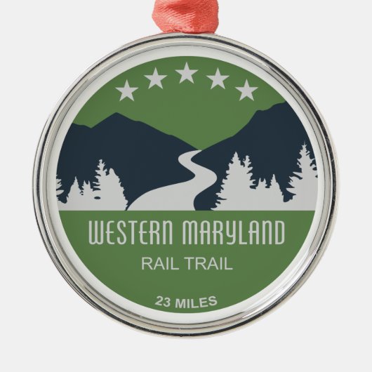Western treinspoor Maryland Metalen Ornament (Voorkant)