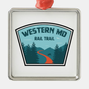 Western treinspoor Maryland Metalen Ornament